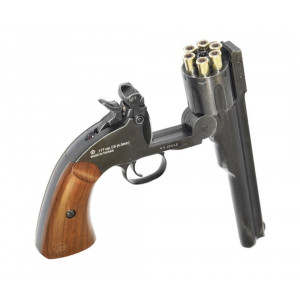 Пневматический револьвер ASG Schofield 6" Aging Black (пулевой)