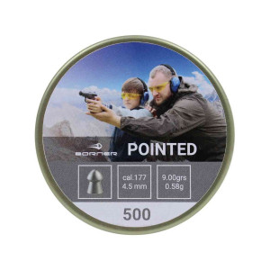 Пули Borner Pointed 4,5 мм, 0,58 грамм, 500 штук