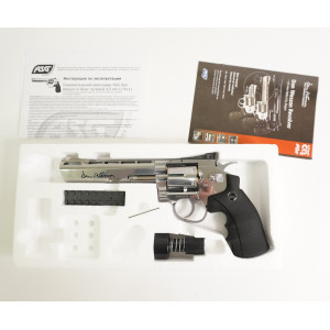 Пневматический револьвер ASG Dan Wesson 6" Silver (пулевой)